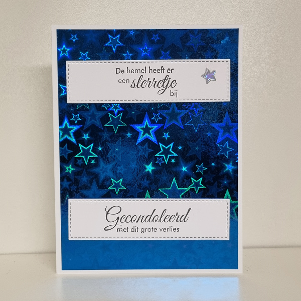 Wenskaart  - De hemel heeft er een sterretje bij (holografisch)