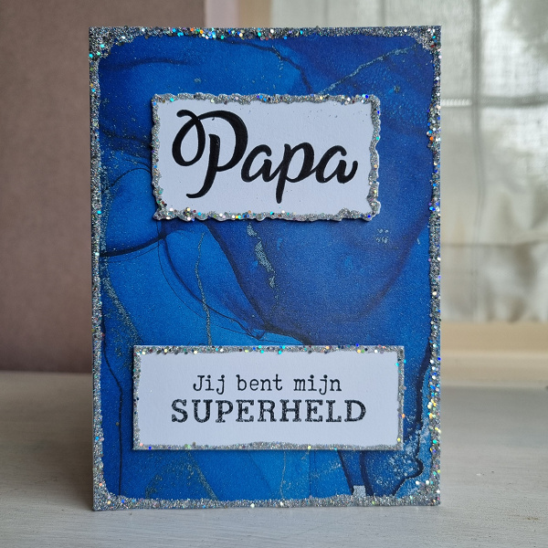 Wenskaart  - Papa, jij bent mijn superheld