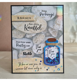 Kaart -  Voor jou (schudkaart met wensflesje)