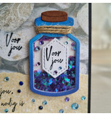 Wenskaart  -  Voor jou (schudkaart met wensflesje)