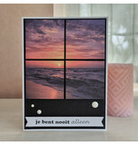 Wenskaart -Je bent nooit alleen (zonsondergang)