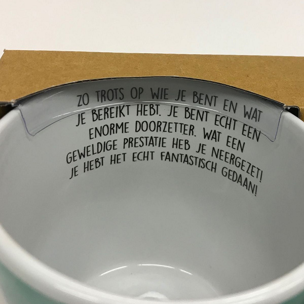 Mok - Geslaagd! Je bent geweldig!