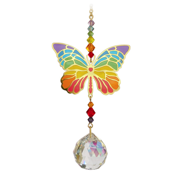 Suncatcher vlinder (glas in lood)