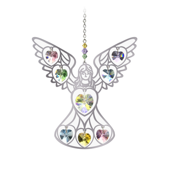 Suncatcher grote engel met hartjes