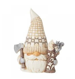 White Woodland Lumberjack Gnome