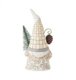 Jim Shore White Woodland Gnome with Sisal Tree
