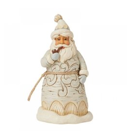 White Woodland Carved Santa