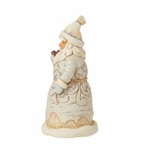 Jim Shore White Woodland Carved Santa - kerstman