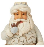 Jim Shore White Woodland Carved Santa - kerstman