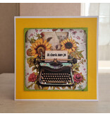 Wenskaart - Ik denk aan je (typmachine)