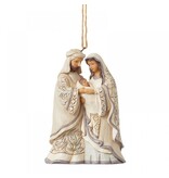 White Woodland Nativity Family ornament