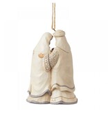 White Woodland Nativity Family ornament