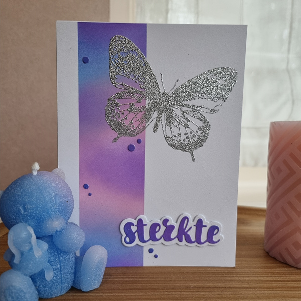 Wenskaart -  Sterkte (vlinder)