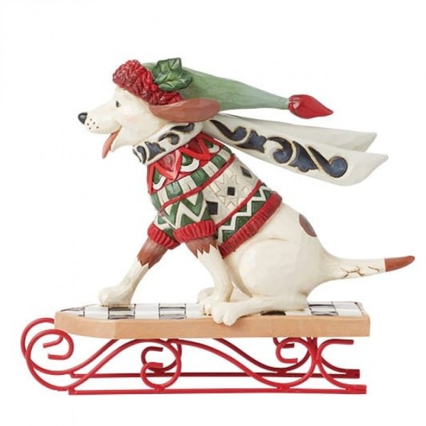 Jim Shore Dog on a Sled
