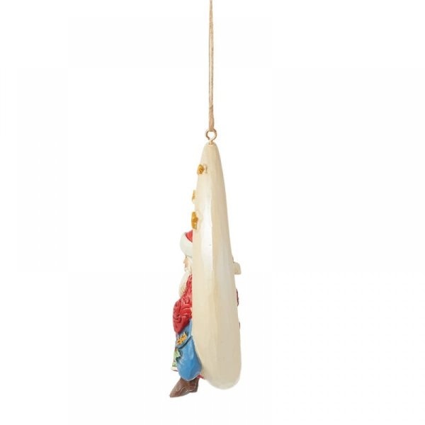 Santa on a Crescent Moon ornament - kersthanger