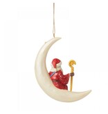 Santa on a Crescent Moon ornament - kersthanger