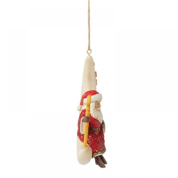 Santa on a Crescent Moon ornament - kersthanger