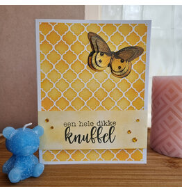 Kaart - Een hele dikke knuffel met 3D vlinder