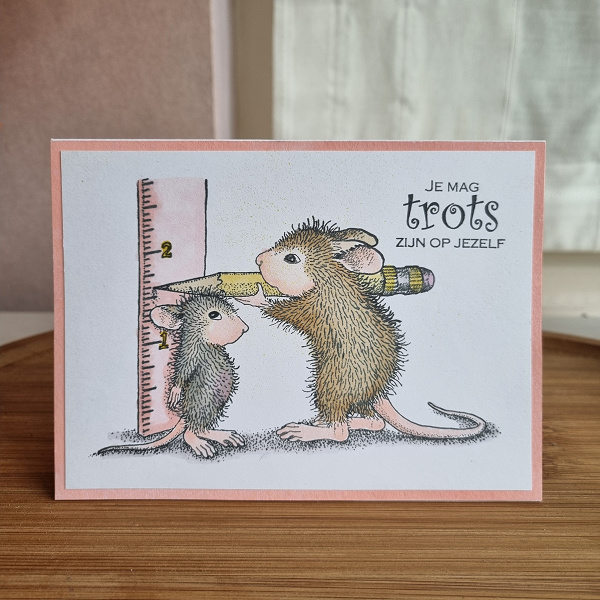 Wenskaart - Je mag trots op jezelf zijn (muisjes)
