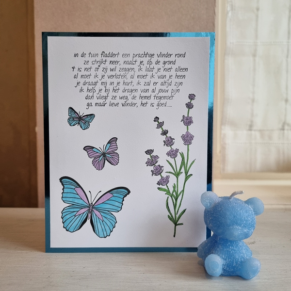 Wenskaart - Ga maar lieve vlinder
