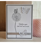 Wenskaart -  Butterflies appear when loved ones are near