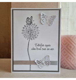 Kaart -  Butterflies appear... (met lint)