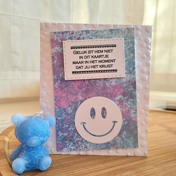 Wenskaart - Geluk zit hem niet in dit kaartje, maar in het moment dat jij hem krijgt