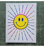 Wenskaart - smiley (stralen)