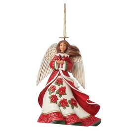 Christmas Angel with Cardinals Ornament