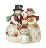 Jim Shore Highland Glen Snowmen Family - verlicht