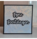 Kerstkaart - Fijne feestdagen (zilver)