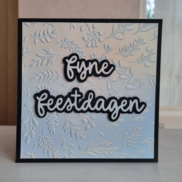 Kerstkaart - Fijne feestdagen (zilver)