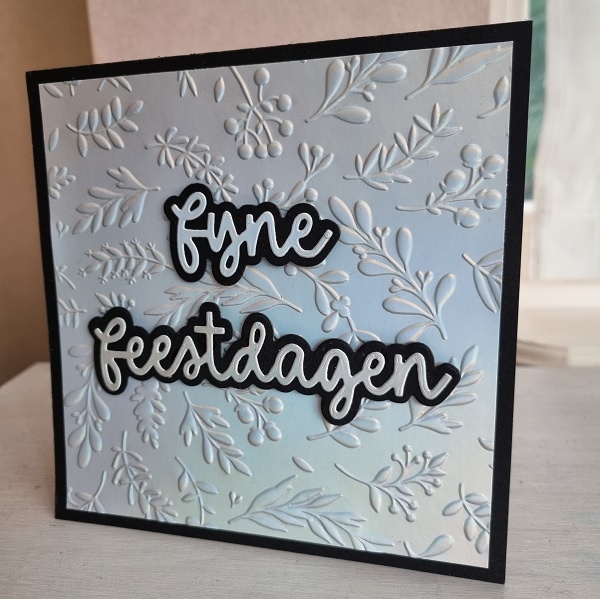 Kerstkaart - Fijne feestdagen (zilver)