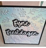 Kerstkaart - Fijne feestdagen (zilver)