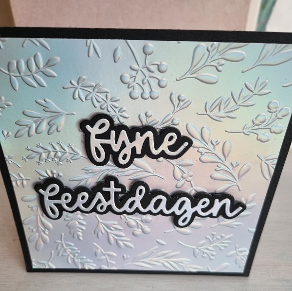 Kerstkaart - Fijne feestdagen (zilver)