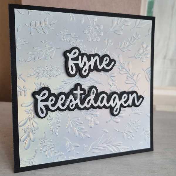 Kerstkaart - Fijne feestdagen (zilver)