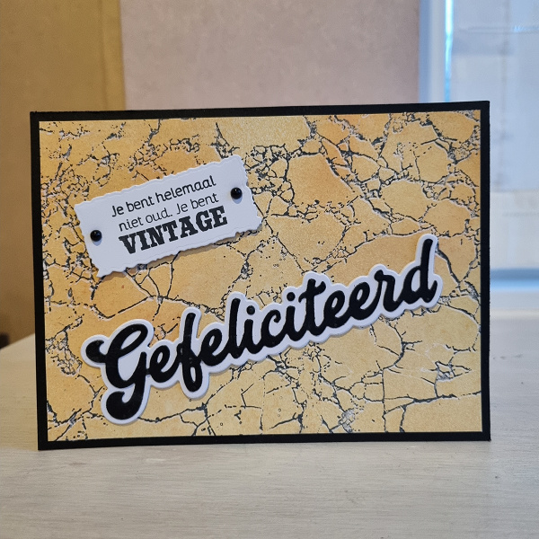 Wenskaart - Gefeliciteerd (je bent vintage)