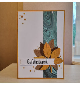 Kaart - Gefeliciteerd (bladeren)