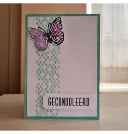 Kaart - Gecondoleerd (vlinder)