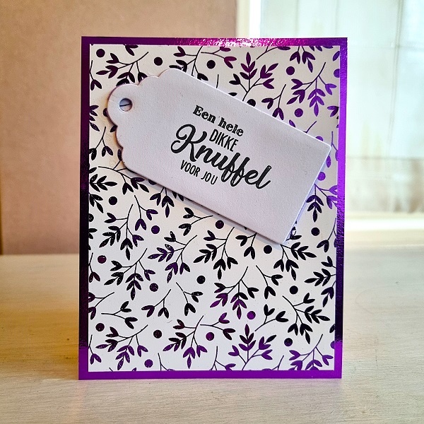 Wenskaart - Een hele dikke knuffel voor jou (foil)