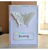 Wenskaart vlinder - met oprechte deelneming