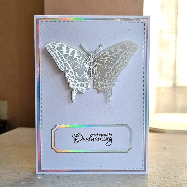 Wenskaart vlinder - met oprechte deelneming