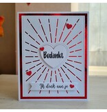 Wenskaart - Bedankt, ik denk aan je (stralen)