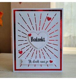 Kaart - Bedankt, ik denk aan je (stralen)