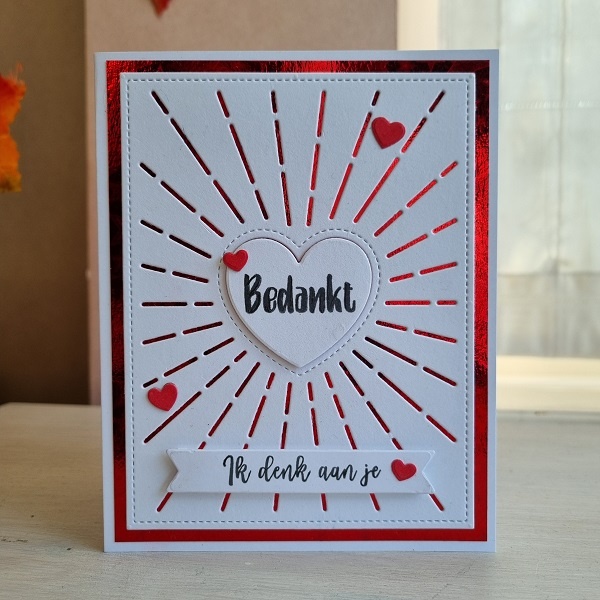 Wenskaart - Bedankt, ik denk aan je (stralen)