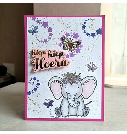 Kaart - Hiep hiep hoera (olifant)