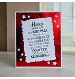 Wenskaart -  Hoera (bewegende sterretjes)