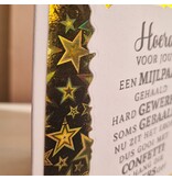 Wenskaart -  Hoera (bewegende sterretjes)