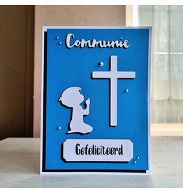 Kaart - Communie, gefeliciteerd (jongen)