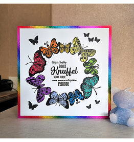 Kaart - Een hele dikke knuffel (vlinders)